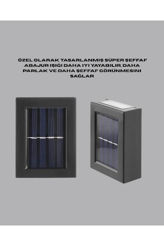Zengemtx Şeffaf Abajurlu Duvar Tipi Solar Işık Güneş