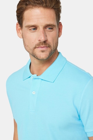 Tudors Erkek Slim Fit Dar Kesim %100 Pamuk Düz Pike Mavi Polo Yaka Tişört-30538 Mavi