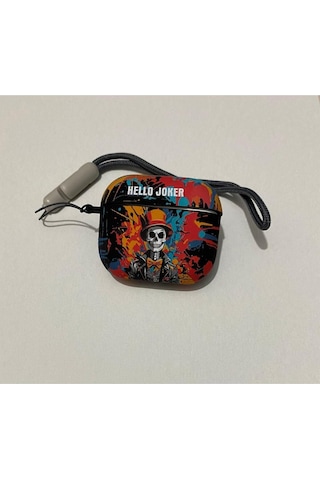Apple Uyumlu iPhone 1/2. Nesil Koruyucu Bluetooth Kulaklık Kılıfı Joker Desenli Fosforlu Figürlü Joker Airpods 1/2. Nesil