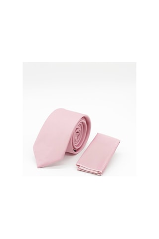 İmza Pembe Düz Saten Kravat Pembe