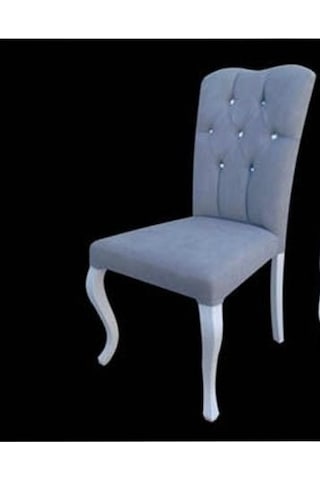 Sandalye Aslan Kayın Ayak Model 2ad Giydirme Terletmez Kumaş Klasik Mobilya El Yapım