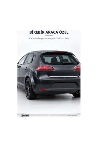 Seat Leon 2 2005-2012 Uyumlu Krom Bagaj Çıtası Paslanmaz Çelik