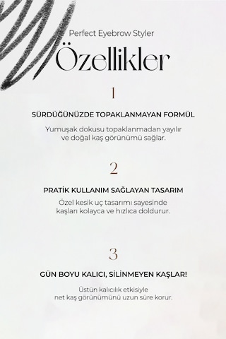 Missha Perfect Eyebrow Styler Uzun Süre Kalıcı Asansörlü Kaş Kalemi Black