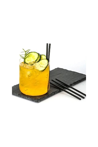 Selanikli Kıl Pipet Çap:4 Mm Boy:14 Cm Paket:300 Lü Siyah İnce Pipet