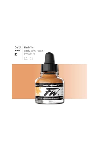 Daler Rowney Fw Ink Akrilik Mürekkep 29.5 Ml Peach Pink 578 Diğer
