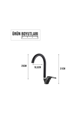 Kustar Cambridge Mutfak Eviye Bataryası Siyah - 1238G8G8Y19-Ur1Jj