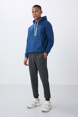 Tommy Life Antrasit Melanj Fermuar Cepli Standart Kalıp Jogger Erkek Eşofman Alt - 84651 Antrasit - Melanj