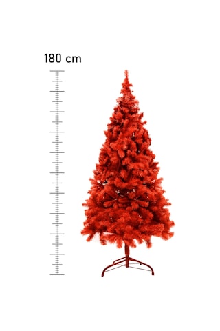 Waldern Premium Luxury Kırmızı Yılbaşı Çam Ağacı 180 Cm 620 Dal