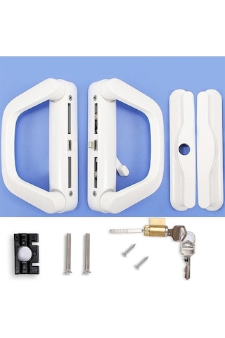 Pazly Alüminyum Kilidi Cam Balkon Kapıları İçin Siyah Çift Taraflı Sürgülü Kapı Anahtarsız Siyah - Tek Taraflı Anahtarsız