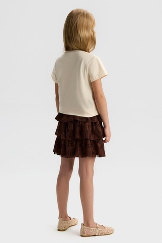 Nk Kids Kız Çocuk Brownie Etek Nk-51523-y Kahverengi