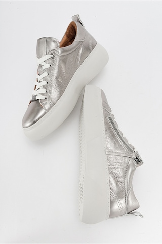 Luvishoes Allıe Platin Hakiki Deri Kadın Sneakers Platin