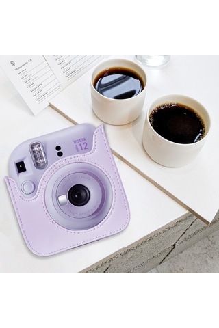 Maiyame Fujifilm Mini 12 Kamera Korumalı Çantası - Pu Malzeme, Manyetik Kilit, Ayarlanabilir/çıkarılabilir Askı - Pembe
