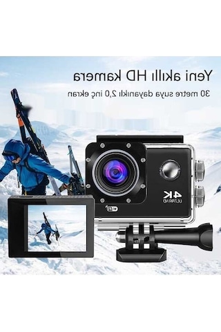 Ulzyvf Beyaz 4k Hd Su Altı Aksiyon Kamerası, Kablosuz Bağlantılı, Dayanıklı Beyaz Beyaz