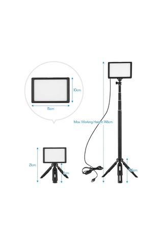Usb Led Video Işık Kiti Fotoğrafçılık Aydınlatma 3200k-5600k 120 Adet Boncuk 14 Seviyeli Kısılabilir 148cm/58in Ayarlanabilir Yükseklikli Tripod Standı 5 Adet Beyaz/kırmızı Çok Renkli