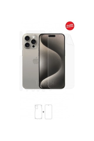 Apple iPhone 15 Pro Max Uyumlu Full Body 360 Derece Ön Arka Ve Yan Koruyucu Tpu Film