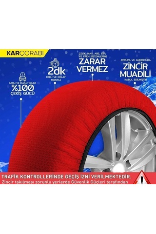 Kar Çorabı 185/60/13 Ebat Uyumlu 2 ADET