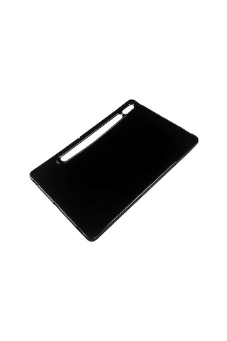 Tuva Teknoloji Galaxy Tab S7 T870 Kılıf Uyumlu Tablet Süper Silikon Kapak-siyah Tablet Kılıfı