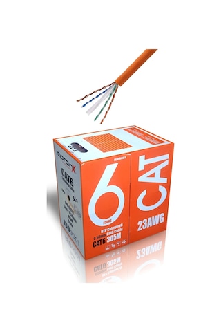 Cat6 Kablo 25 Metre Turuncu Jaksız