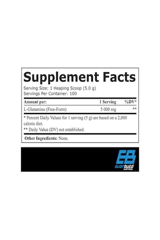 Everbuild Glutamine 5000 / 500g. - 100 Servis