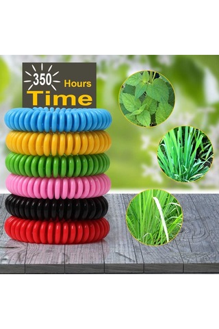 Geekyou Eva Materyal Bitkisel Yağlı Enkapsülasyonlu Dış Mekan Koruyucu, 24 Adet Çeşitli Renkler, Ev Ve Dışarı Kullanım Uyumlu Sıska Repeller Bileklik