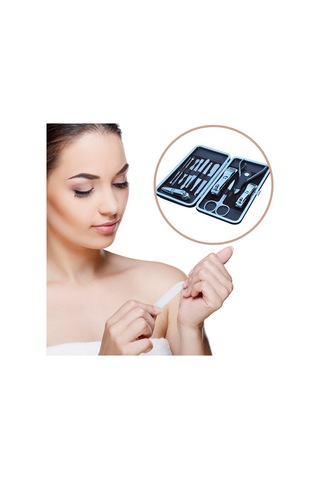 Çantalı Manikür Pensi Profesyonel ve Manikür Pedikür Seti 13 Parça