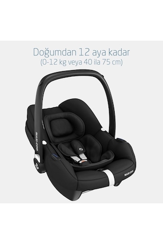 Maxi-Cosi Oslo-Cabriofix I-Size Tek Elle Katlanabilen Ultra Kompakt Seyahat Sistem Bebek Arabası Black Sport