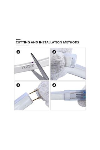 Sb-6509 10 Metre Gün Işığı Neon Led Şerit Dış Mekan Silikonlu Esnek Dekoratif Aydınlatma 220v Fişli