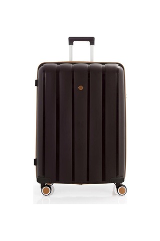 Mçs Bavul Büyük Ve Kabin 2li Set Silikon Valiz V305 Kahve/şamp Kahverengi