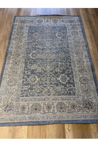 Luxess Halı Alpaca 1191 Mavi Eskitme Desenli Makine Halısı Çok Renkli Mavi