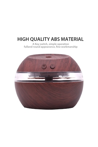 Teltree 300ml Usb Ultrasonik Nemlendirici, Derin Ahşap Desenli, Sessiz Mod, 4 Renkli Işık, Otomatik Kapanma, Ev Ofis Kullanıma Uygun