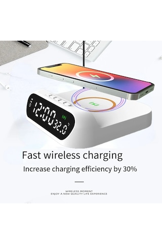 Kablosuz Şarj Çalar Saat 3'ü 1 Arada Kablosuz Şarj Cihazı Hızlı