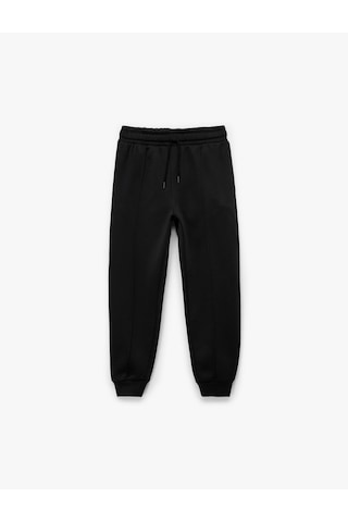 Koton Şardonlu Cepli Jogger Eşofman Altı Siyah 7wkb40015tk