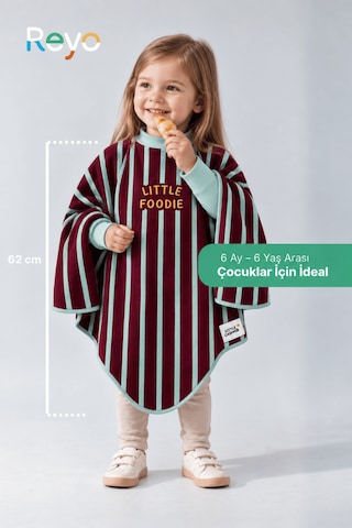 Reyo 6 Ay-6 Yaş Silinebilir Uzun Kollu Bebek Mama Önlüğü, Çocuk Aktivite Önlüğü, Pamuklu,su Geçirmez - Little Foodie