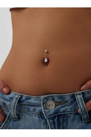 Marıola 925 Gümüş Göbek Piercingі 165876059 Gri