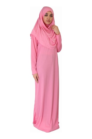 Zehranaz Namaz Elbisesi Şeker Pembe Fermuarsız Namaz Elbisesi Pembe