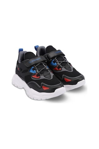 Slazenger Kajal I Çocuk Cırt Cırtlı Siyah Sneaker