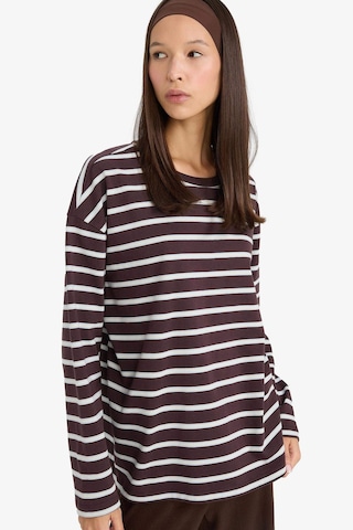 Defacto Loose Fit Bisiklet Yaka Sweatshirt F7758ax25aubn338 Kahve-bn338