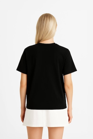 Markapia Woman Kadın %100 Pamuk Basic T-shirt Siyah