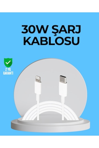 Dayanıklı Tpe Lightning Kablo 30w Hızlı Şarj Ve Veri Transferi Standart
