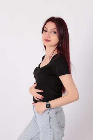Busem S0016727 Kadın Bluz Siyah