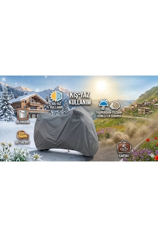 Volta Vs1 İle Uyumlu Dört Mevsim Tam Koruma Premium Motosiklet Brandası
