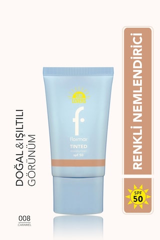 Flormar Sun Lovers Nemlendirici Etkili & Doğal Bitişli Renkli Güneş Koruyucu SPF50 008 Caramel 30 ML