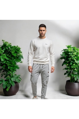Erkek Kargo Jogger Pantolon Gri