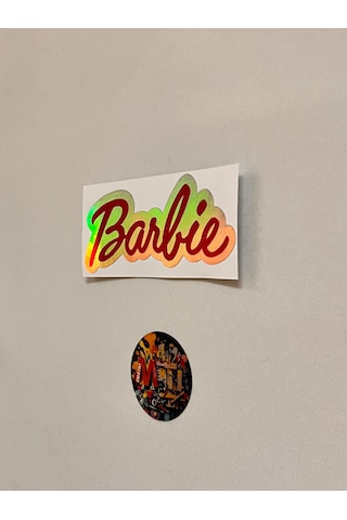 Barbie Sticker Jdm Araba-motosiklet Cam Etiket Baskes Hologram Sticker 9x4cm Çok Renkli