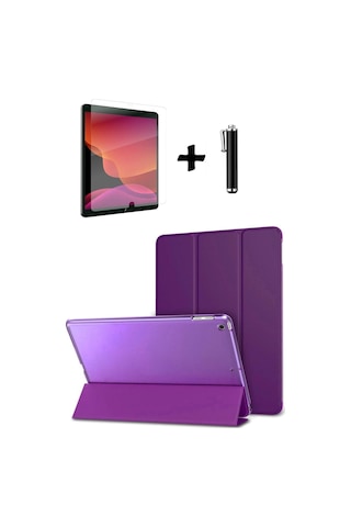 Apple Uyumlu iPad 8. Ve 9. Nesil 10.2 Inç Tablet Kılıfı Ekran Koruyucu Dokunmatik Kalem Seti Kılıf