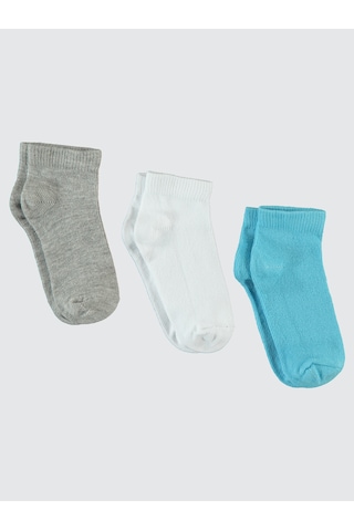 Civil Boys Erkek Çocuk 3'lü Çorap 2-12 Yaş Beyaz Beyaz