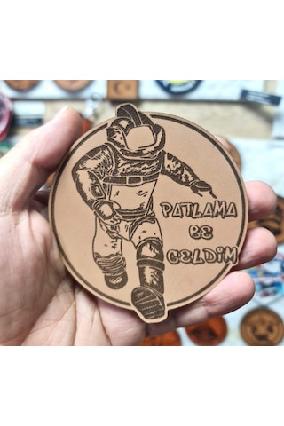 Eod Bomba İmha Deri Peç -geldim Geldim Patlama -arma - Leather Patch2 Bej