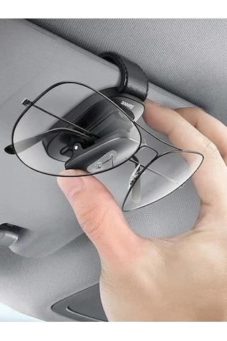 Baseus Araba Güneşliği İçin Gözlük Ve Kartvizit Tutucu 396039381 Siyah