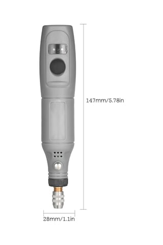 Geeroyoo 12v Mini El Taşlama Seti, 24 Parça Aksesuarlı, 5000-15000 Rpm Hız Ayarı, Fişli, Gri, Dıy Projeleri İçin