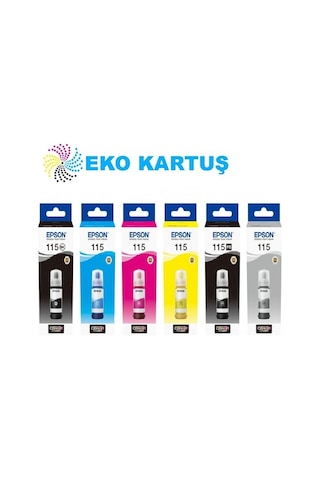 Epson 115 Ecotank Serisi 6'lı Mürekkep Seti